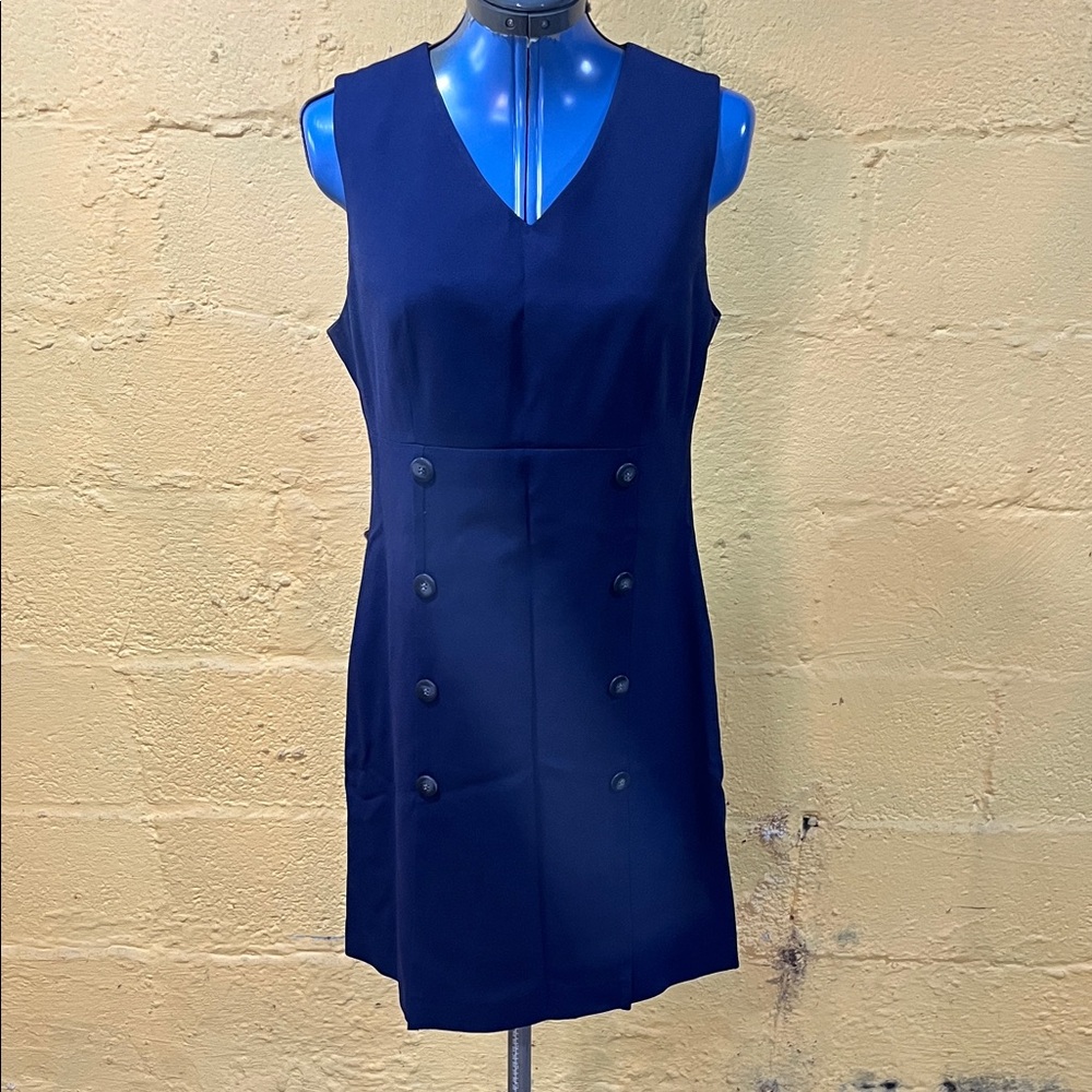 Tracy M Navy Double-Breasted Mini Dress
